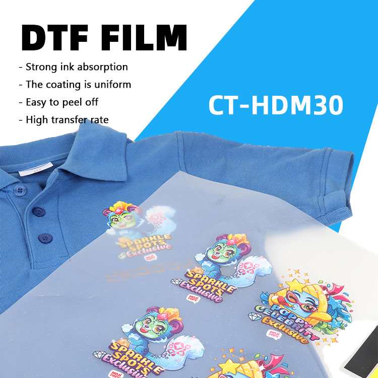 High rubbing fastness double Matte DTF film CT-HDM30